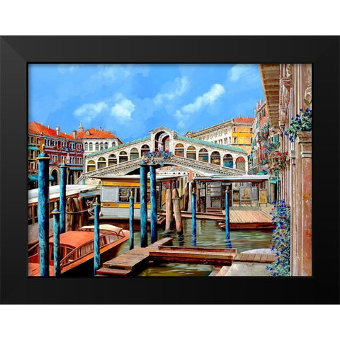 Rialto DallAltro Lato Black Modern Wood Framed Art Print by Borelli, Guido