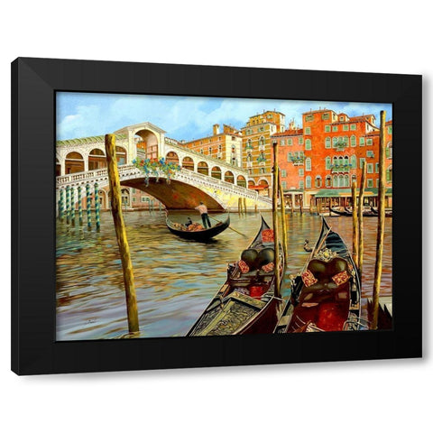 Rialto DallAltro Lato Black Modern Wood Framed Art Print with Double Matting by Borelli, Guido