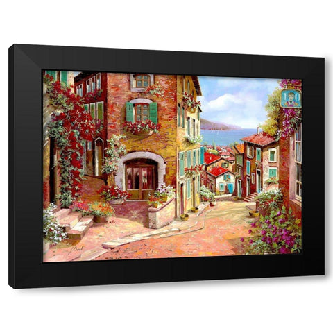 La Ridiscesa al Mare Black Modern Wood Framed Art Print by Borelli, Guido