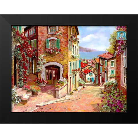 La Ridiscesa al Mare Black Modern Wood Framed Art Print by Borelli, Guido