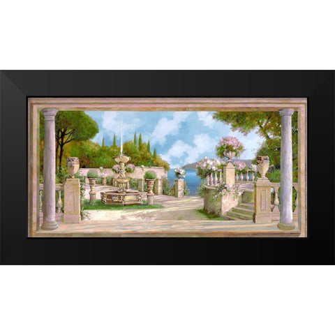La Fontana eII Black Modern Wood Framed Art Print by Borelli, Guido