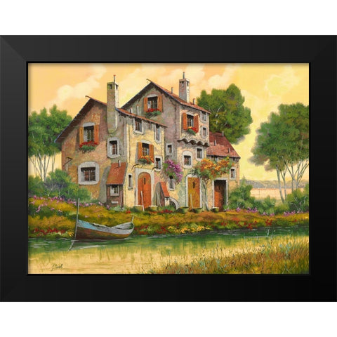 Giallogiallo Black Modern Wood Framed Art Print by Borelli, Guido