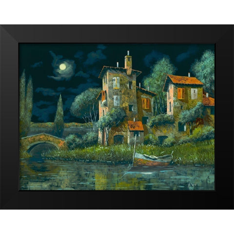 Notte Nera Black Modern Wood Framed Art Print by Borelli, Guido