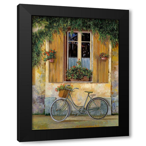 la bici Black Modern Wood Framed Art Print with Double Matting by Borelli, Guido