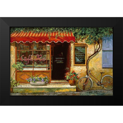 caffe re Black Modern Wood Framed Art Print by Borelli, Guido