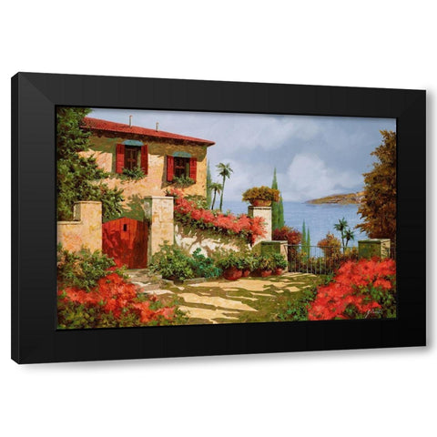 il giardino rosso Black Modern Wood Framed Art Print with Double Matting by Borelli, Guido