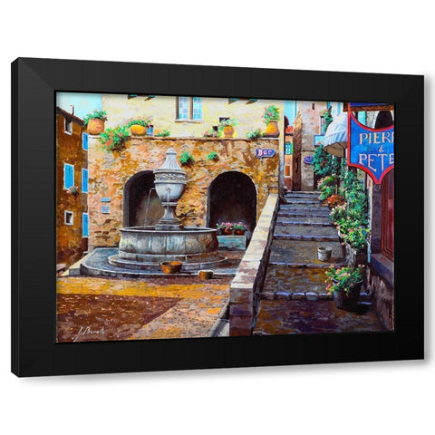 Rue du Bresc Black Modern Wood Framed Art Print by Borelli, Guido