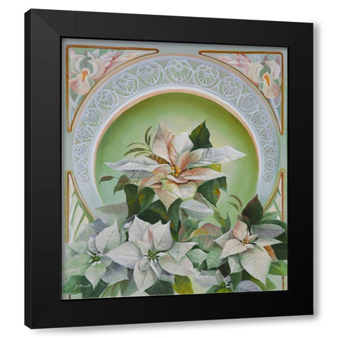 La Stella di Natale Black Modern Wood Framed Art Print by Borelli, Guido