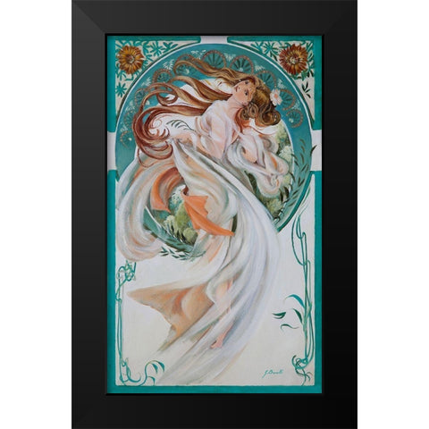 Tondo e la Donna Black Modern Wood Framed Art Print by Borelli, Guido