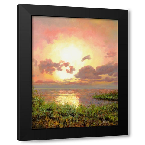 Alba Nella Palude Black Modern Wood Framed Art Print by Borelli, Guido