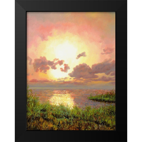 Alba Nella Palude Black Modern Wood Framed Art Print by Borelli, Guido