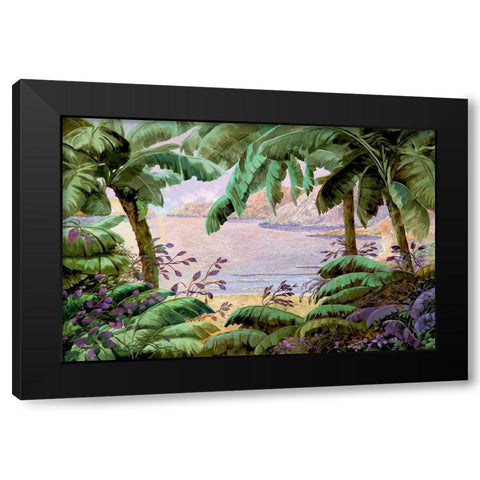 Jungla al Mare Black Modern Wood Framed Art Print with Double Matting by Borelli, Guido