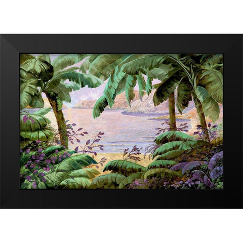 Jungla al Mare Black Modern Wood Framed Art Print by Borelli, Guido