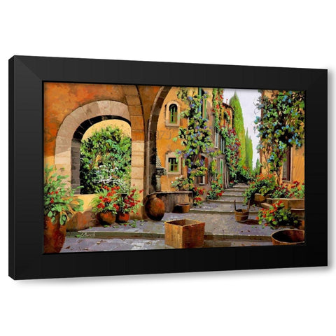 Arco e Arcata Black Modern Wood Framed Art Print with Double Matting by Borelli, Guido