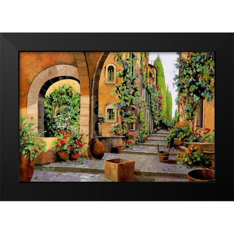 Arco e Arcata Black Modern Wood Framed Art Print by Borelli, Guido