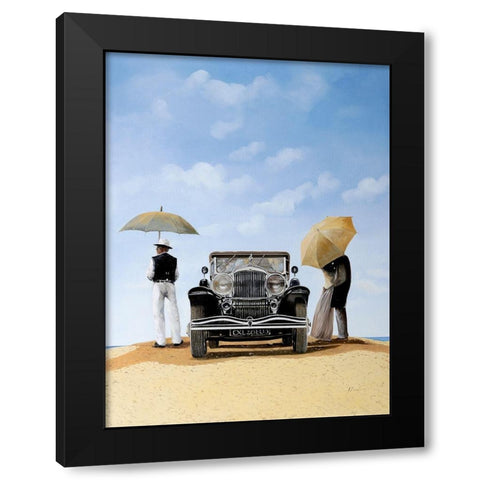 Kisses in the Desert Black Modern Wood Framed Art Print with Double Matting by Borelli, Guido