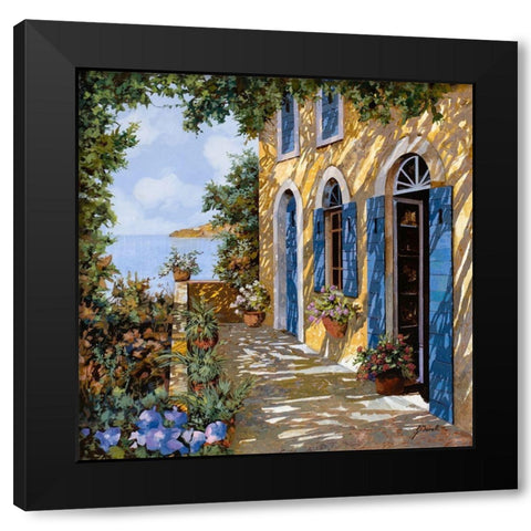 Le Porte Blu Black Modern Wood Framed Art Print by Borelli, Guido
