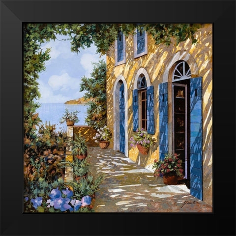Le Porte Blu Black Modern Wood Framed Art Print by Borelli, Guido
