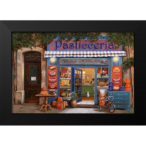 La Pasticceria  Black Modern Wood Framed Art Print by Borelli, Guido