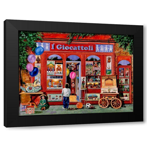 The Toy Shoppe Black Modern Wood Framed Art Print with Double Matting by Borelli, Guido