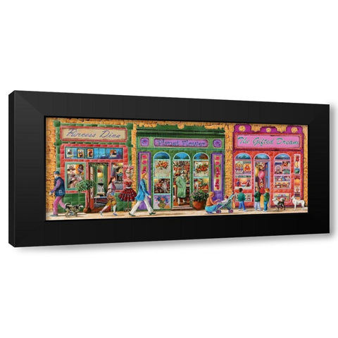 Tre Negozi Black Modern Wood Framed Art Print by Borelli, Guido