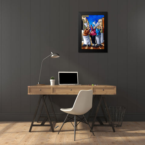 The Break Black Modern Wood Framed Art Print by West, Ronald