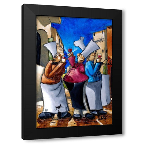 The Break Black Modern Wood Framed Art Print with Double Matting by West, Ronald