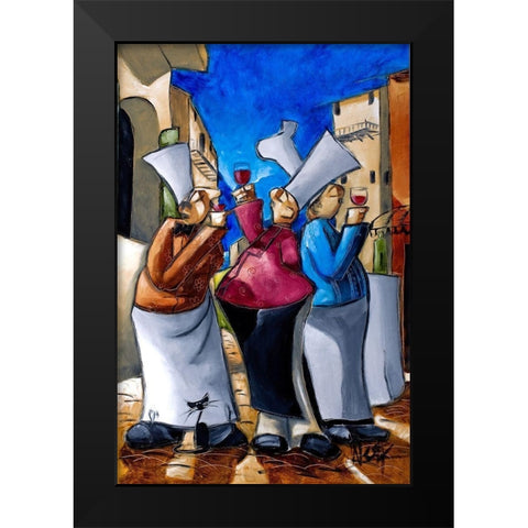 The Break Black Modern Wood Framed Art Print by West, Ronald