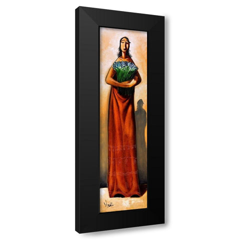 Tall Lady V Black Modern Wood Framed Art Print by West, Ronald