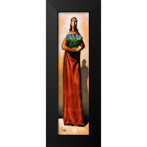 Tall Lady V Black Modern Wood Framed Art Print by West, Ronald