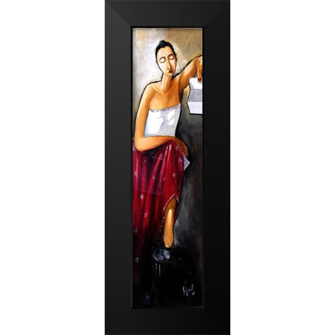 Tall Lady VI Black Modern Wood Framed Art Print by West, Ronald