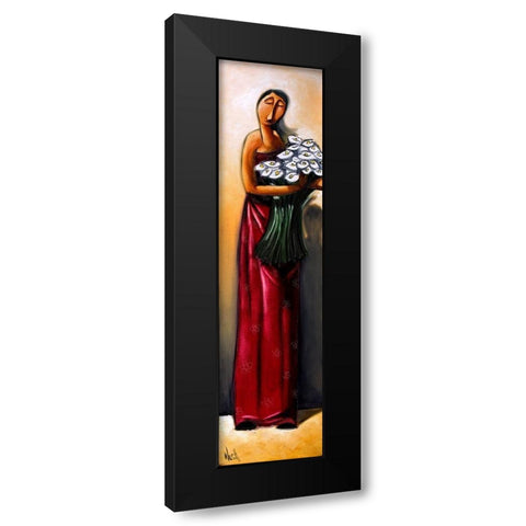 Tall Lady IV Black Modern Wood Framed Art Print with Double Matting by West, Ronald