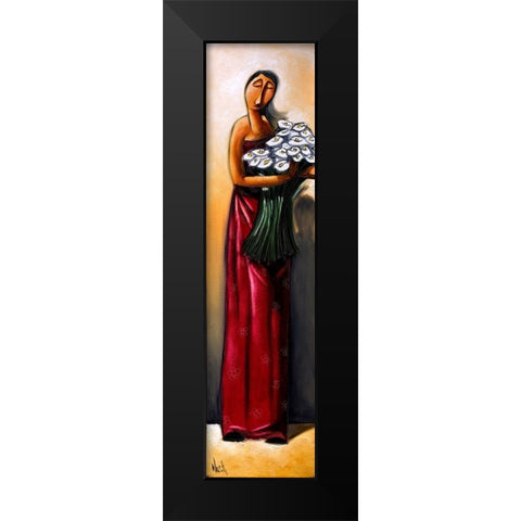 Tall Lady IV Black Modern Wood Framed Art Print by West, Ronald