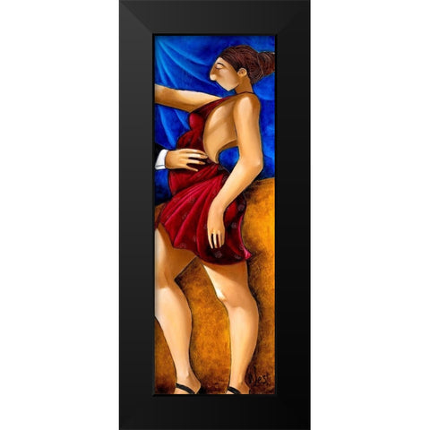 Tango I Black Modern Wood Framed Art Print by West, Ronald