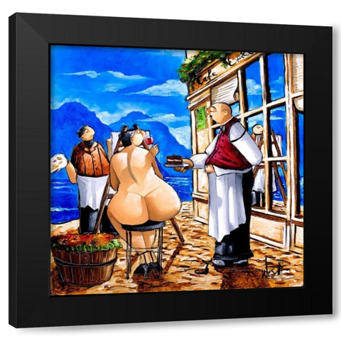 The Muse Black Modern Wood Framed Art Print by West, Ronald