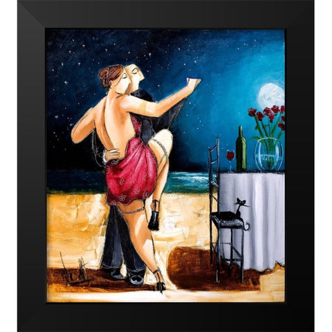 Moonlight Ballroom - V Black Modern Wood Framed Art Print by West, Ronald