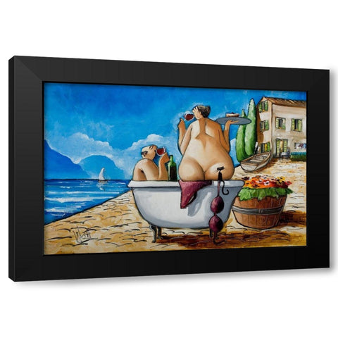 Tuscan Bath I Black Modern Wood Framed Art Print by West, Ronald