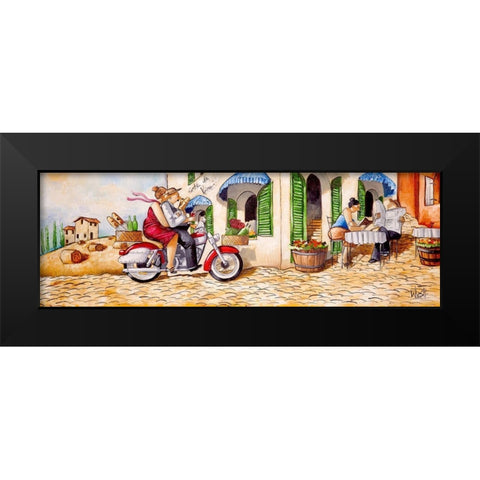 Day Off Black Modern Wood Framed Art Print by West, Ronald