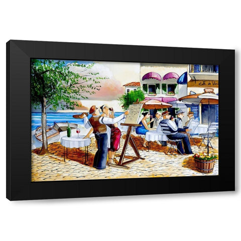 The Artist Black Modern Wood Framed Art Print with Double Matting by West, Ronald