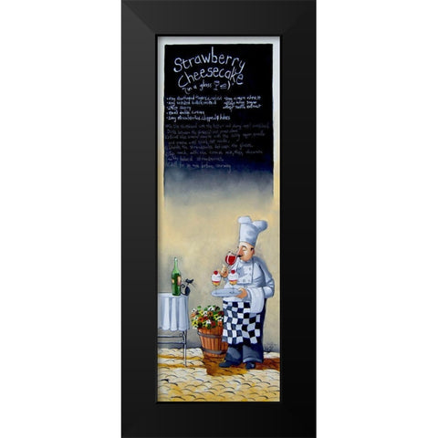 Strawberry Cheesecake Black Modern Wood Framed Art Print by West, Ronald