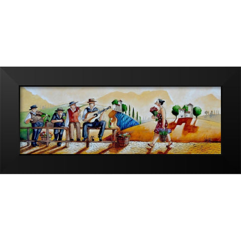 After the Market Black Modern Wood Framed Art Print by West, Ronald