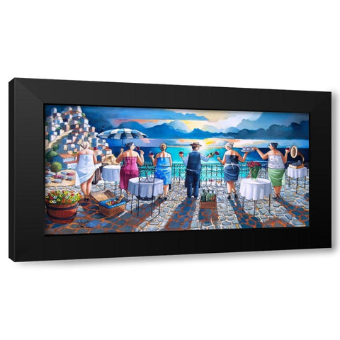 After the Shift Black Modern Wood Framed Art Print with Double Matting by West, Ronald