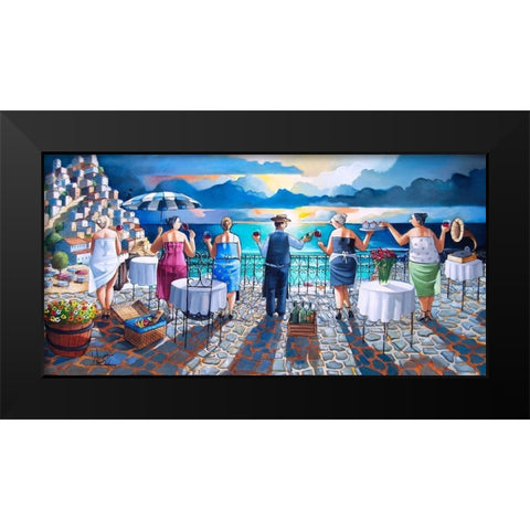 After the Shift Black Modern Wood Framed Art Print by West, Ronald