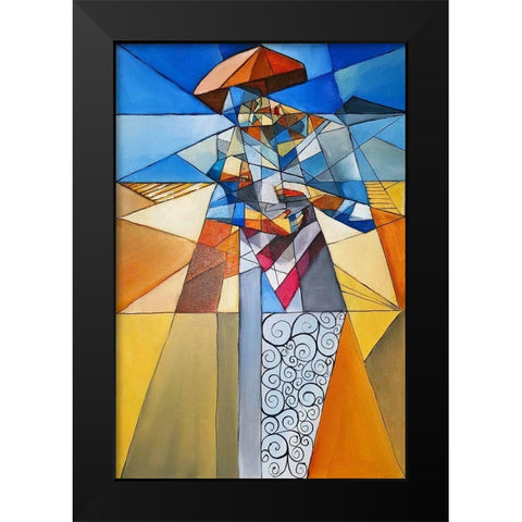 Madonna and Child Black Modern Wood Framed Art Print by West, Ronald