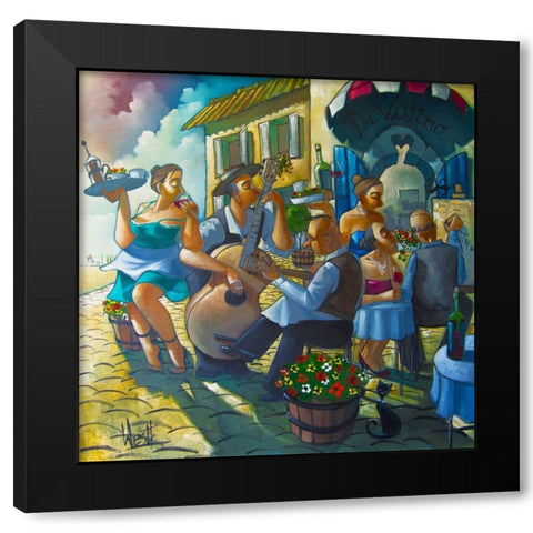 The Good Life (La Belle Vie) Black Modern Wood Framed Art Print by West, Ronald