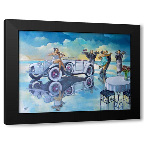 A Vintage Affair Black Modern Wood Framed Art Print by West, Ronald