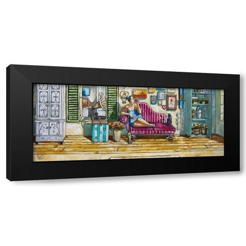 The Farmers Wife Black Modern Wood Framed Art Print by West, Ronald