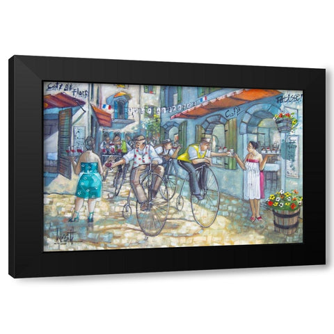 Tour de France I Black Modern Wood Framed Art Print by West, Ronald