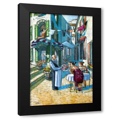 There Goes the Diet Black Modern Wood Framed Art Print with Double Matting by West, Ronald