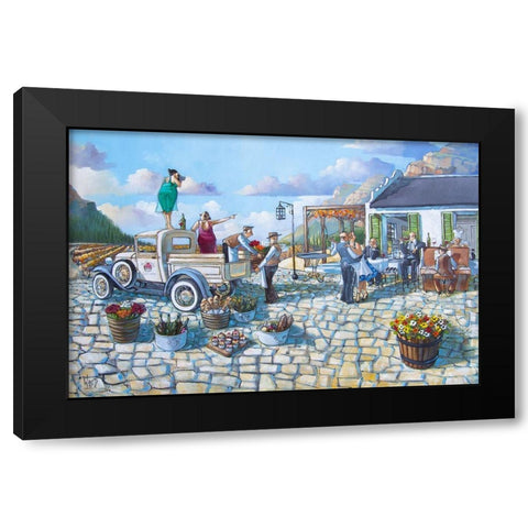 Boland Delivery I Black Modern Wood Framed Art Print with Double Matting by West, Ronald